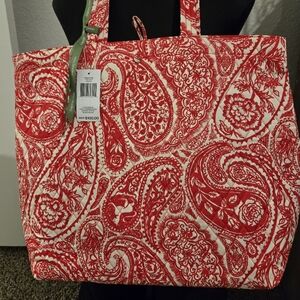 Vera Bradley large quilted tote bag